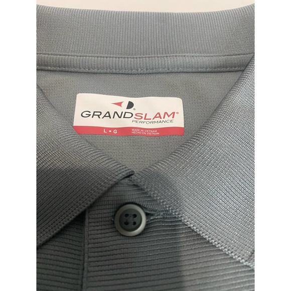 NEW Grand Slam Classic-Fit Airflow Performance Polo Quiet Shade LG - Picture 2 of 5